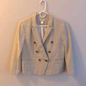 Linen blend blazer